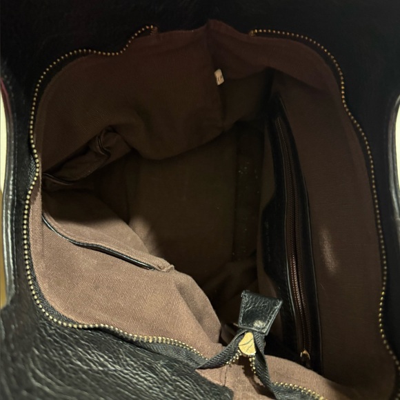 Magnifique Black Leather Women's Shoulder Bag - Picture 3 of 3